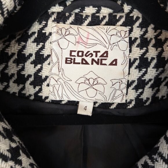 Costa Blanca Wool Blend Houndstooth Coat - Picture 8 of 8